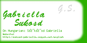 gabriella sukosd business card